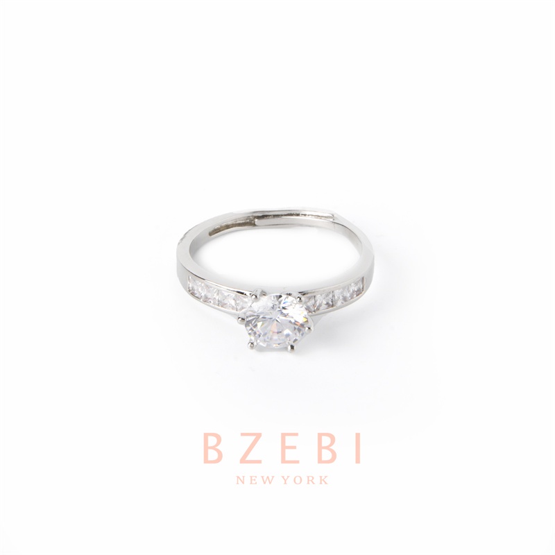 Bzebi Cincin Emas Berlian 18k, Cincin Terbuka Dapat Disesuaikan, Anti Karat, Gaya Korea, Aksesoris Fashion Wanita, Aksesoris Sehari-Hari, Perhiasan Premium, Hadiah Ulang Tahun Dengan Box 642r-2