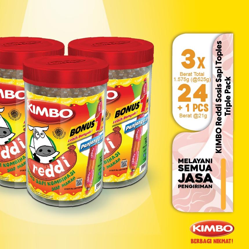 

♫ KIMBO Reddi Sosis Sapi Toples Triple Pack ➬