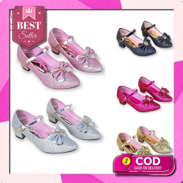 T704Usep 29-35 Sepatu Pesta Anak Perempuan / Sepatu Hak Tinggi High Heel - Merah, 29 70Tpuse Sepatu 