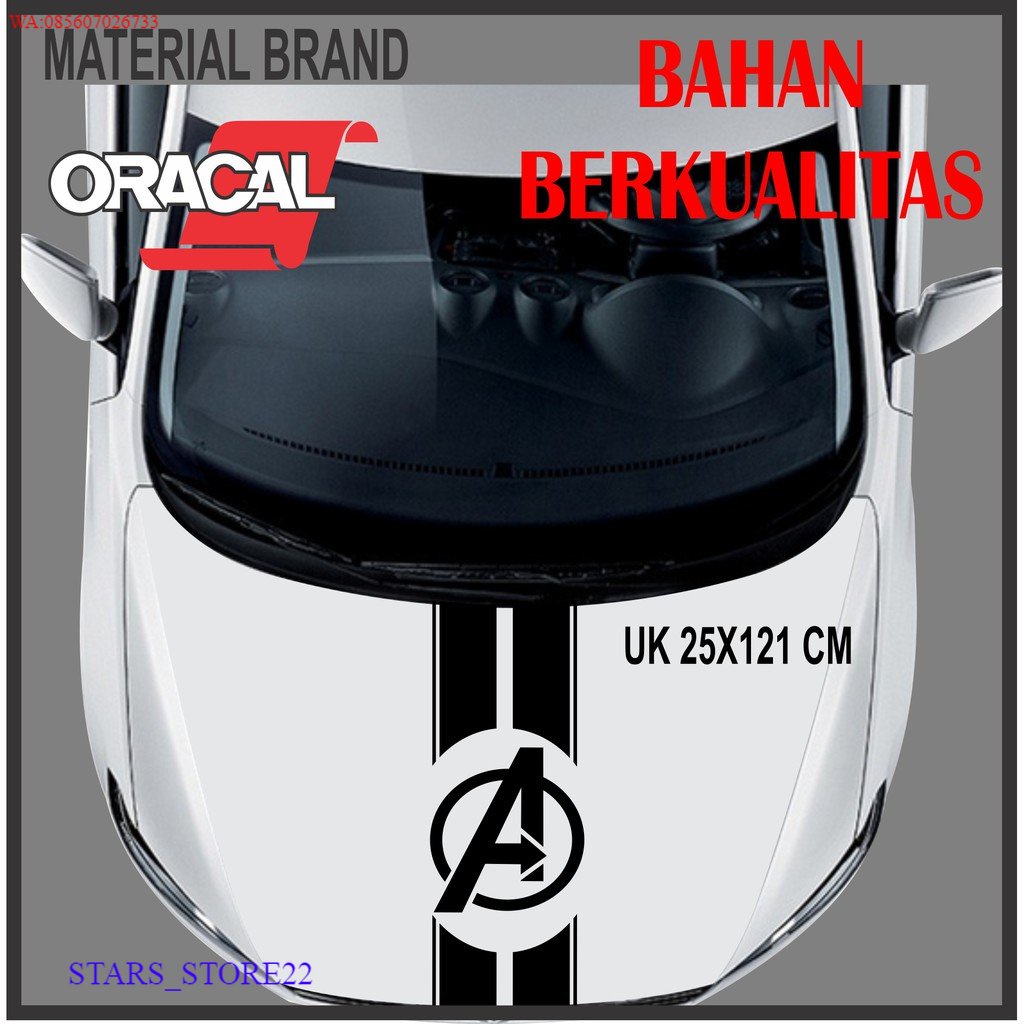 (PREMIUM) Stiker Mobil Avanza Kap Depan Sticker Cutting lis variasi Xenia ertiga sigra calya pajero 