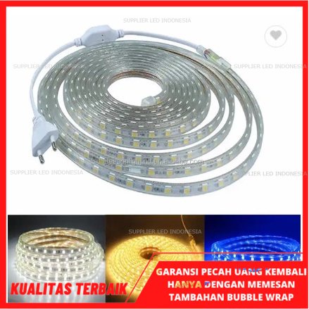 Lampu Led Strip Selang 5050 Meteran Indoor Outdoor SMD Sudah termasuk Soket Colokan HIGH QUALITY