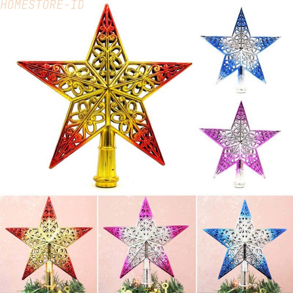 Pohon Natal Top Bintang Kelap Kelip Gantung High Quality Hiasan Dekorasi