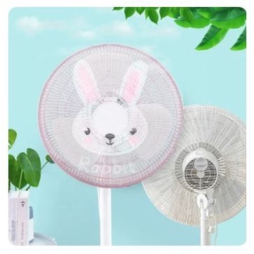 NP-Fan Cover Rabbit Picture - Tutup Kipas Angin Jaring Motif