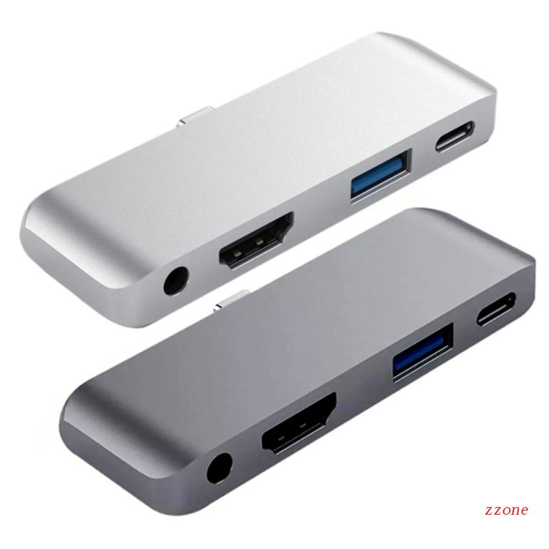 Zzz USB 3.0 3.5 Hub 4-in-1 Docking Station Tipe C Ke Adaptor