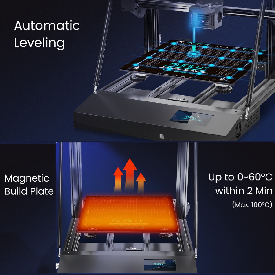 Sunlu S9 Plus 3D Printer Ukuran Besar Autoleveling with FilaDryer Box