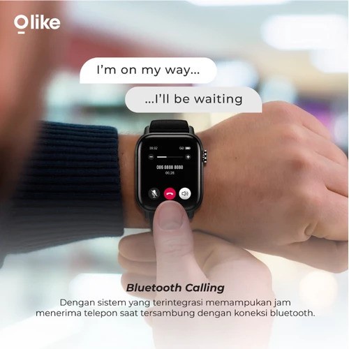 Olike Smartwatch W12C Bluetooth Call, Blood Pressure, Body temp - Garansi Resmi