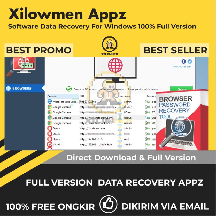 [Full Version] Browser Password Recovery Tool Pro Lifetime Data Recovery WIN OS