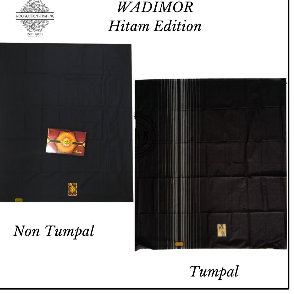 Ready Sarung Wadimor Pria Orinal Motif Hitam Polos Tumpal Putih Polos Tumpal [GROSIR/ECER]