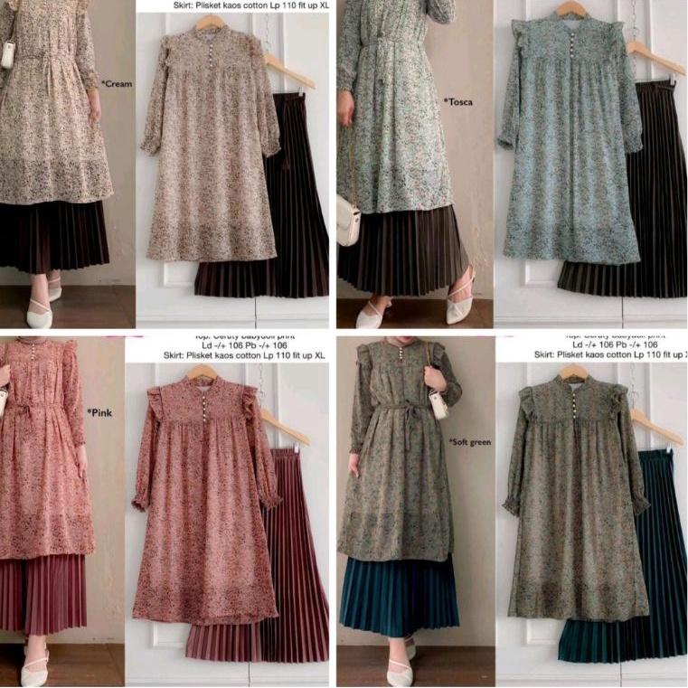 RECOMENDED SETELAN TUNIK CERUTY BABYDOLL JUMBO//TUNIK CERUTY JUMBO//ROK JUMBO//JOVITA SET//SETELAN T