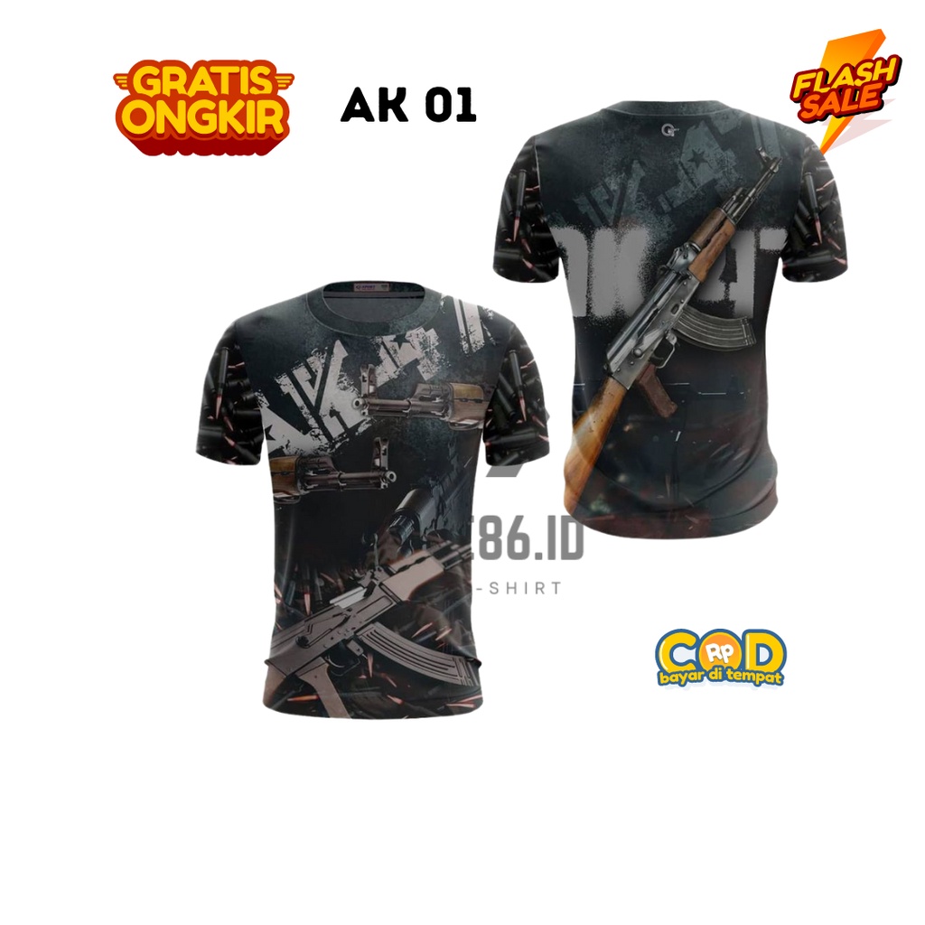ERSEY AK-47 FULLPRINT SUBLIME / KAOS AK 47 DRIFIT / JERSEY AK 47 / FULL PRINTING
