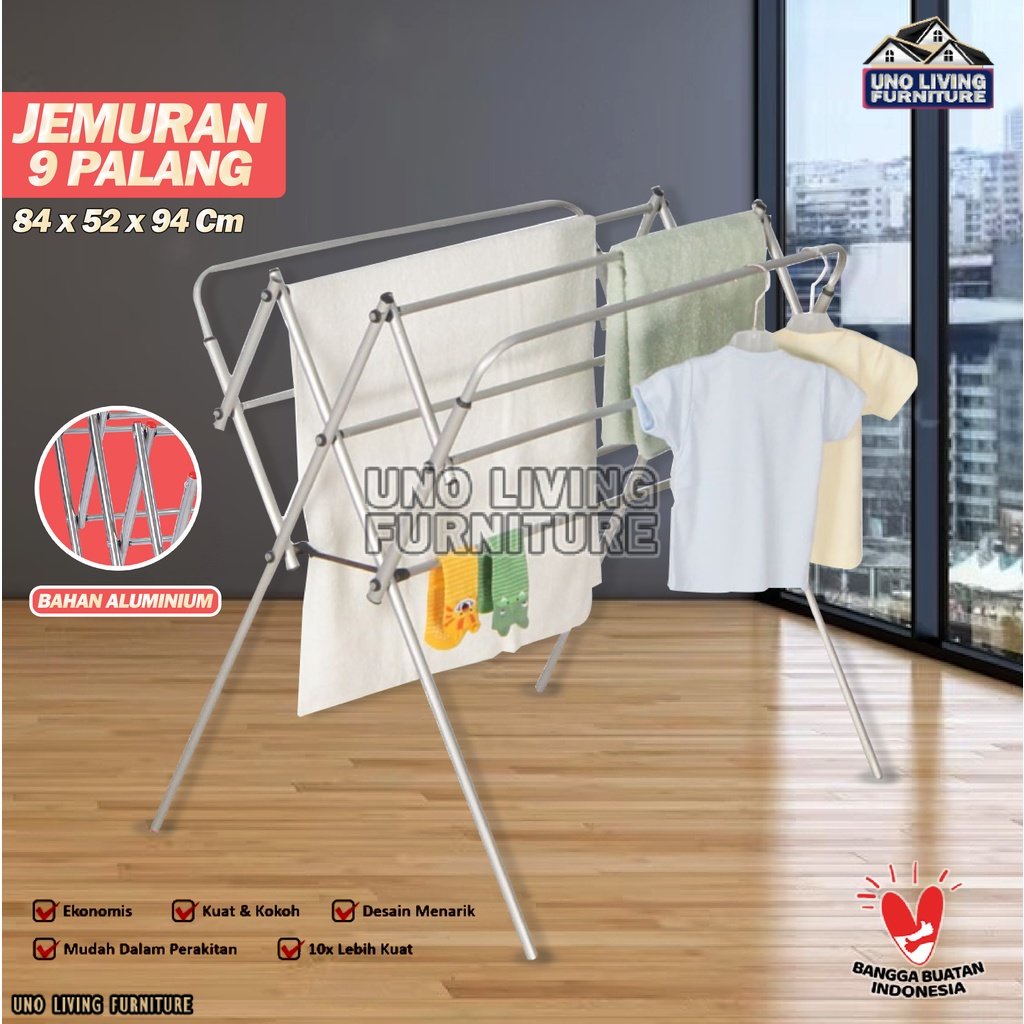 JEMURAN HANDUK JEMURAN LIPAT 80 CM FULL ALUMINIUM MURAH BERKUALITAS JEMURAN ALPHA