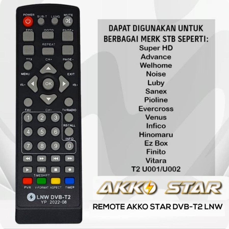 Remot Remote Stb Set Top Box Matrix Noise, Welhome, Luby, Evercoss, Advance, Matrix, LG, DLL Joker Sultan