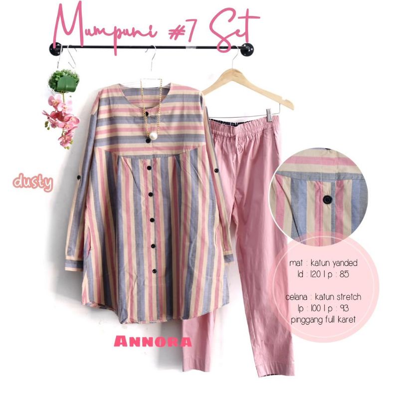 baju mumpuni #2 setelan celananya jumbo muslim wanita simple casual santai top