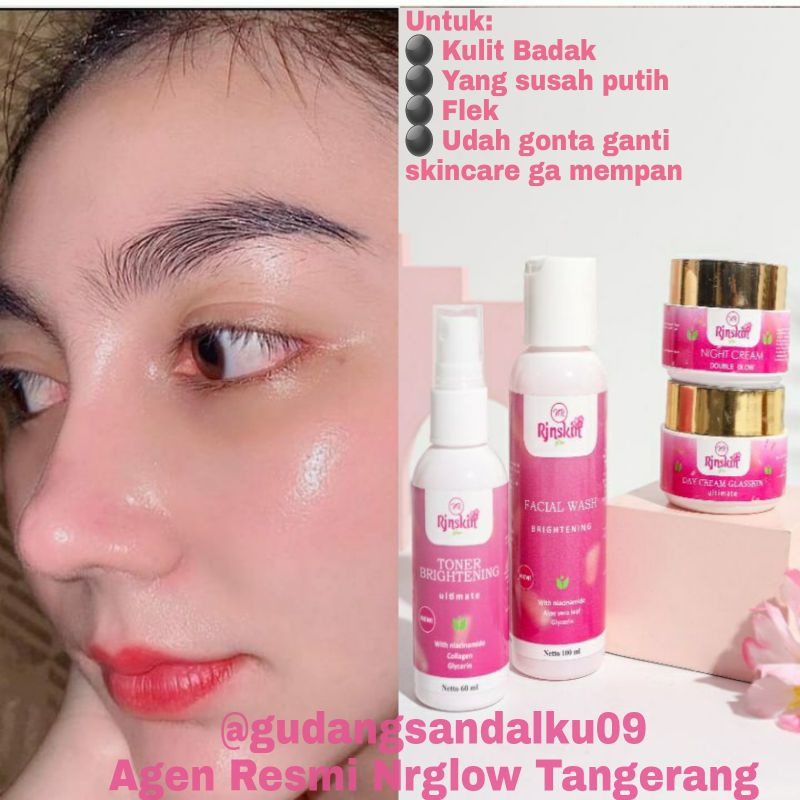 PAKET SKINCARE/PELICIN PEMUTIH WAJAH NRGLOW BPOM dan FORTE PUTIH CEPAT GLOWING