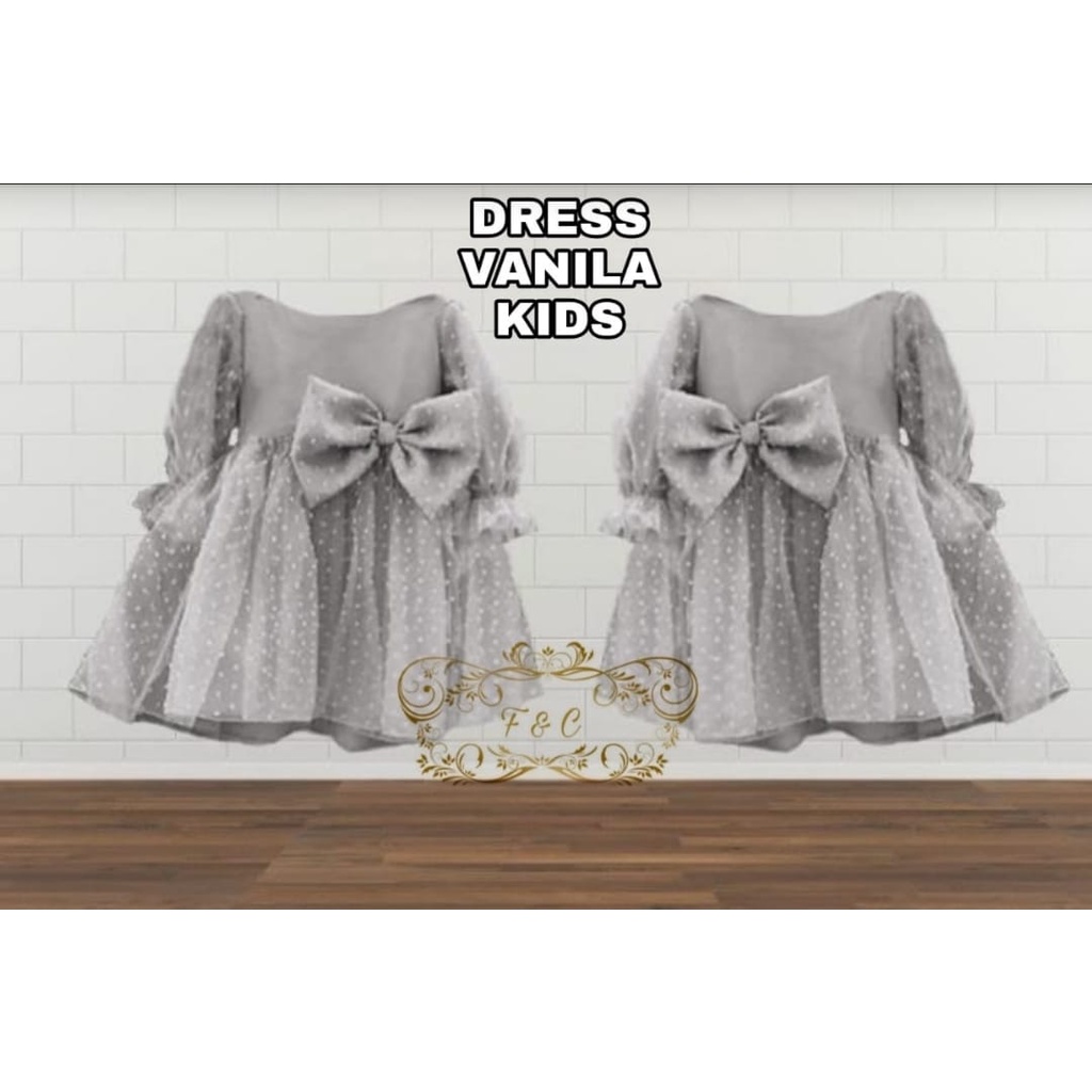 DRESS VANILA KID FASHION PAKAIAN ANAK PEREMPUAN FEHM