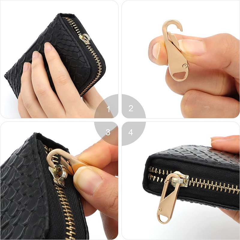 1pc Zipper Slider Puller Instant Zipper Perbaikan Alat Pengganti Gesper Rusak Tas Travel Koper Zipper Kepala DIY Jahit Aksesoris Pakaian