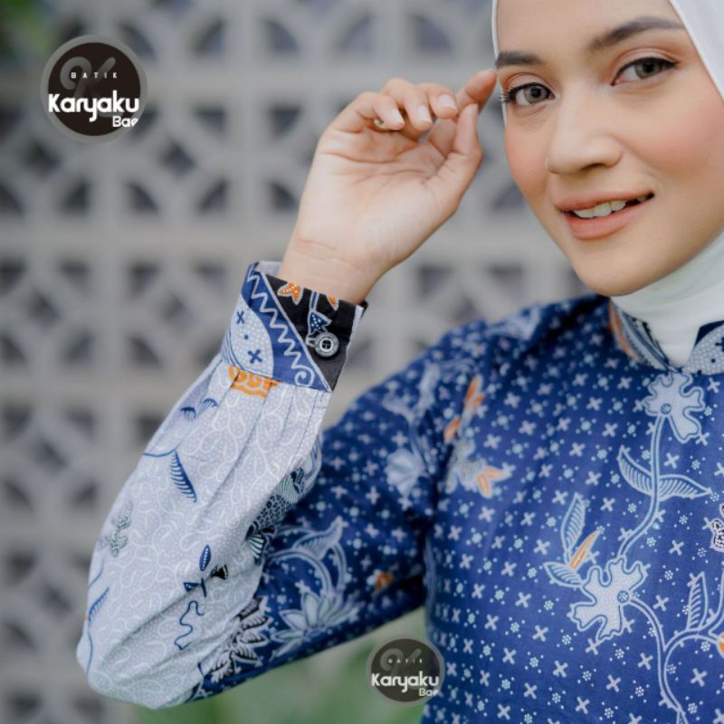 COUPLE BATIK FASHION KELUARGA AYAM BIRU