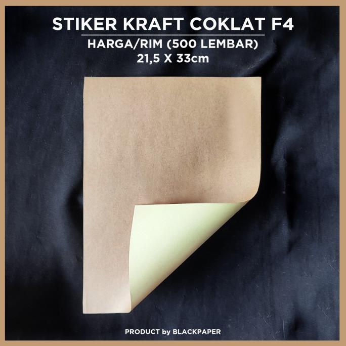 

HARGA/500 lembar - F4 LABEL/PRINT KERTAS STIKER/STICKER KRAFT / COKLAT