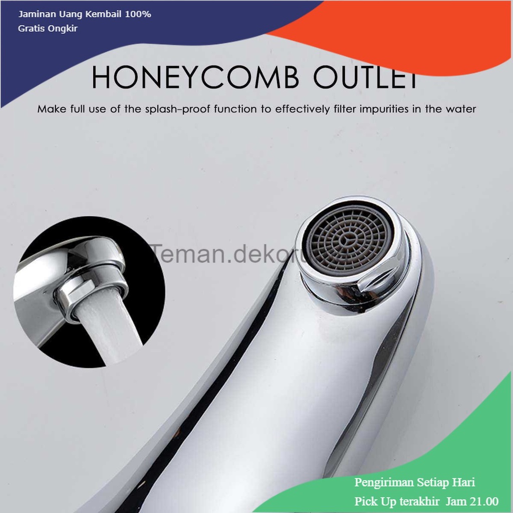 TD - LDG TAOCNSN Keran Wastafel Sensor Otomatis Touchless Bathroom Sink Faucet - HZY-12