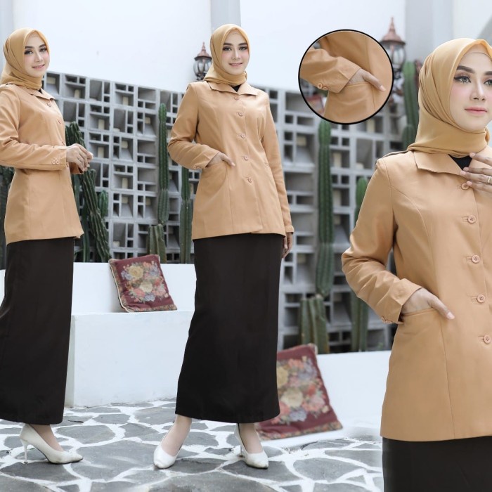 pStore88 - Baju/Blazer Seragam Pembina/Guru wanita Pramuka,Coklat,muslim 3489