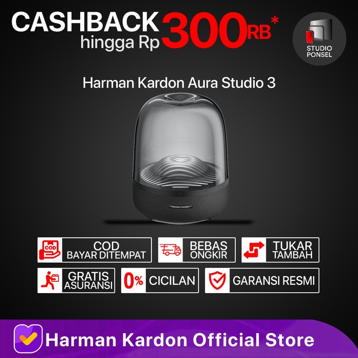 HARMAN KARDON AURA STUDIO 3 BLUETOOTH WIRELESS SPEAKER ORIGINAL ORIGINAL