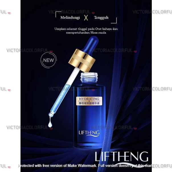 LIFTHENG BEAUTY SERUM YEAST HYALURONAN ESSENCE MENGECILKAN PORI PORI