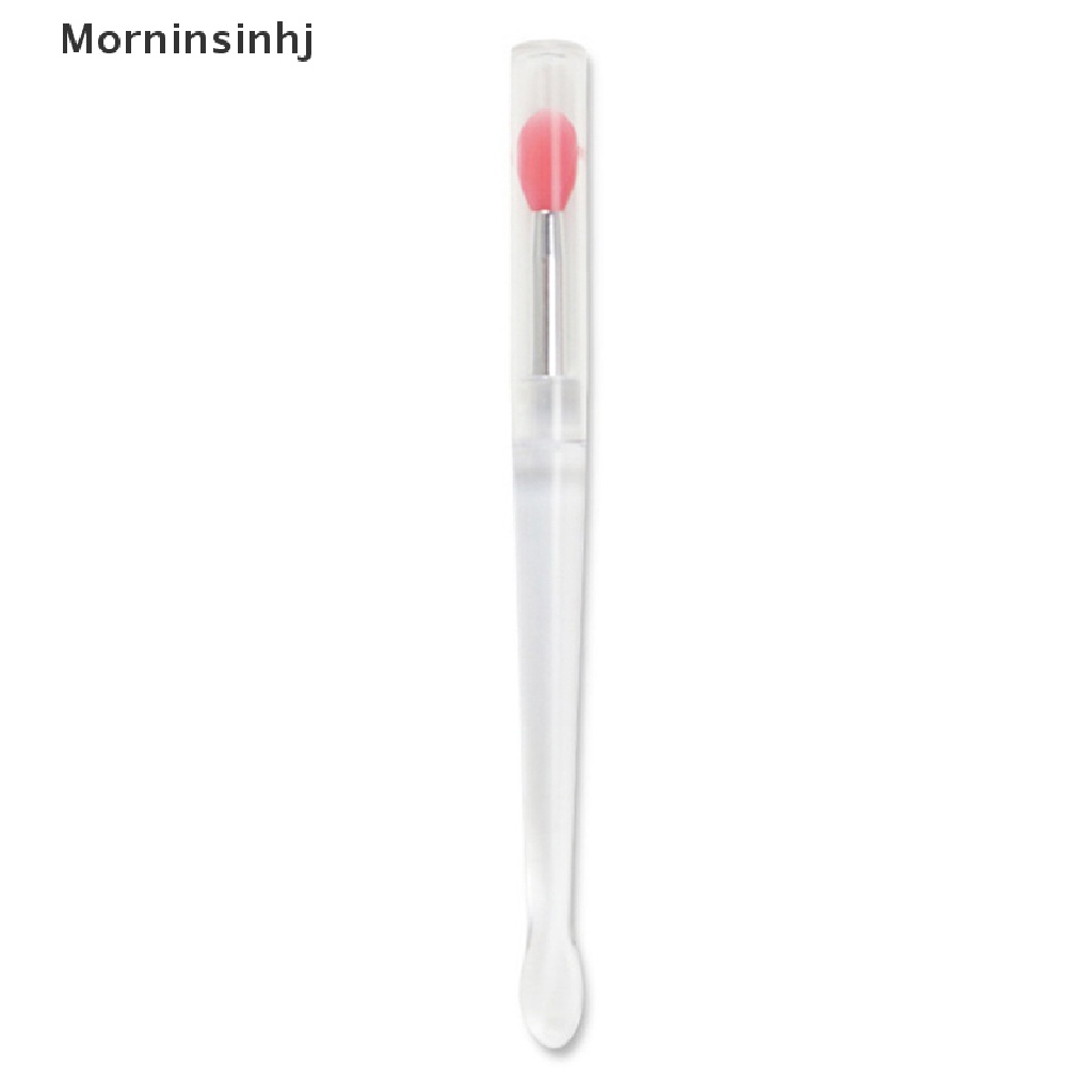 Mornin 1PC Lip Gloss Aplikator Kuas Bibir Silikon Dengan Tutup Debu Brush Makeup id