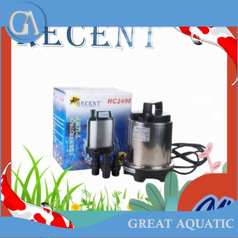 pompa celup kolam ikan recent 2400 stainless