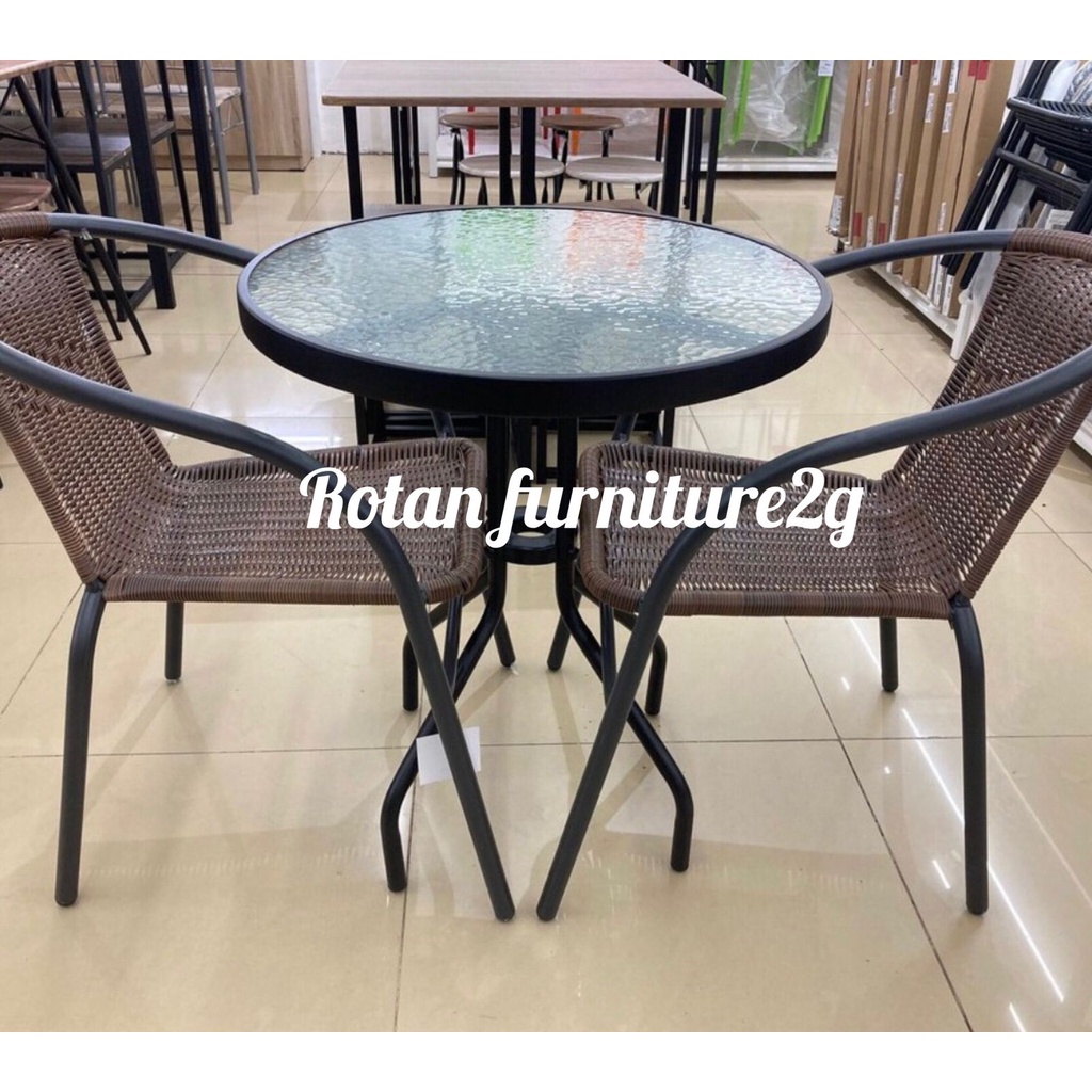 KURSI MINIMALIS MEJA TERAS 1 SET /KURSI SANTAI TAMU OUTDOOR