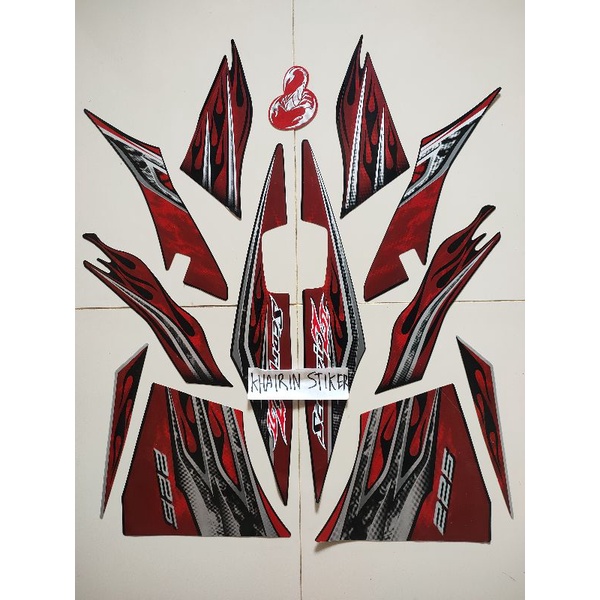striping stiker Scorpio z new hitam ful