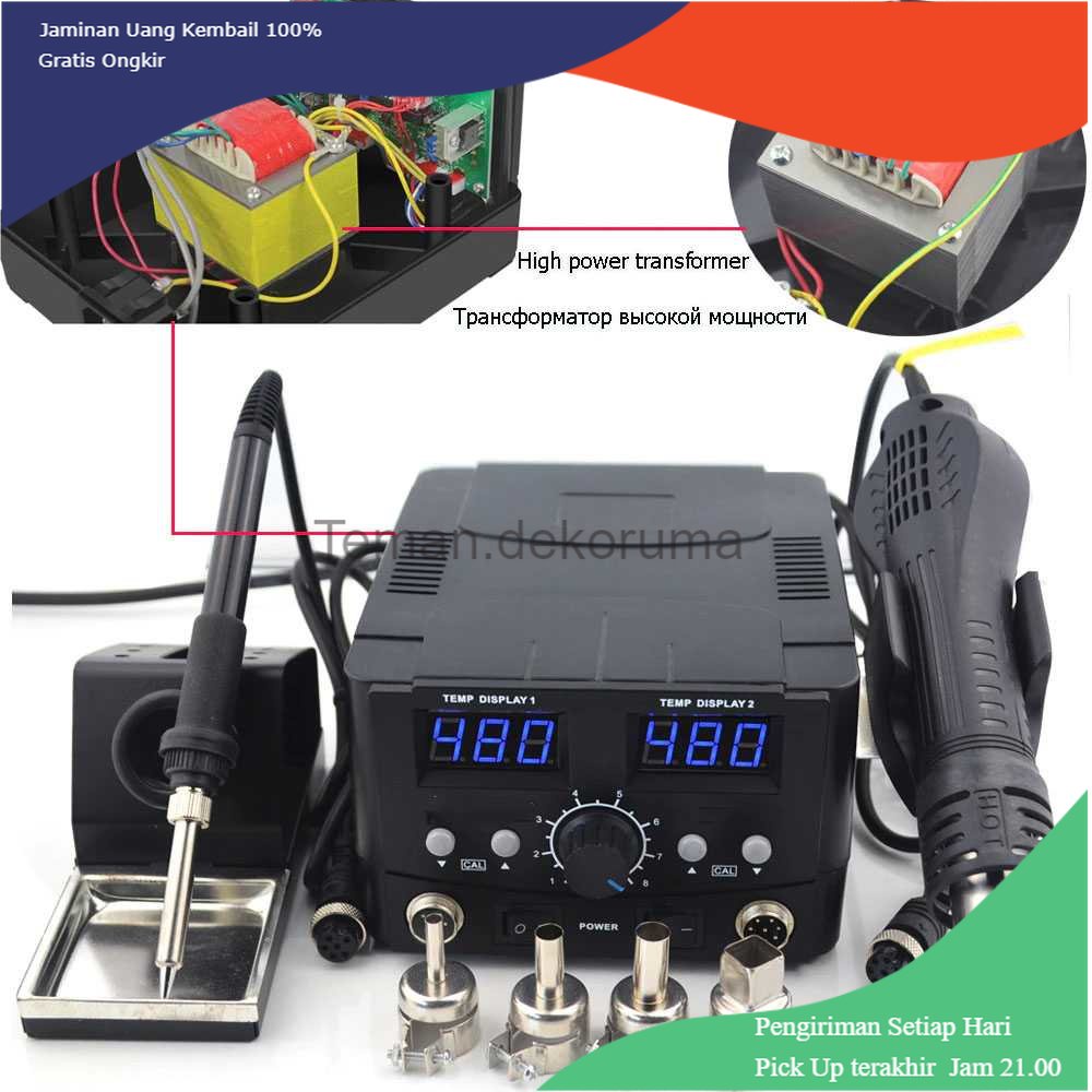 TD - SKL Mypovos Soldering Station 2in1 Solder + Hot Air Heat Gun 750W - 8582D