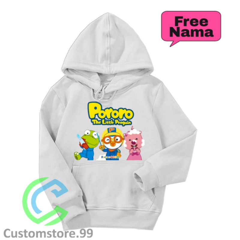 JAKET HOODIE ANAK PORORO THE LITTLE PENGUIN TERBARU BAHAN TEBAL