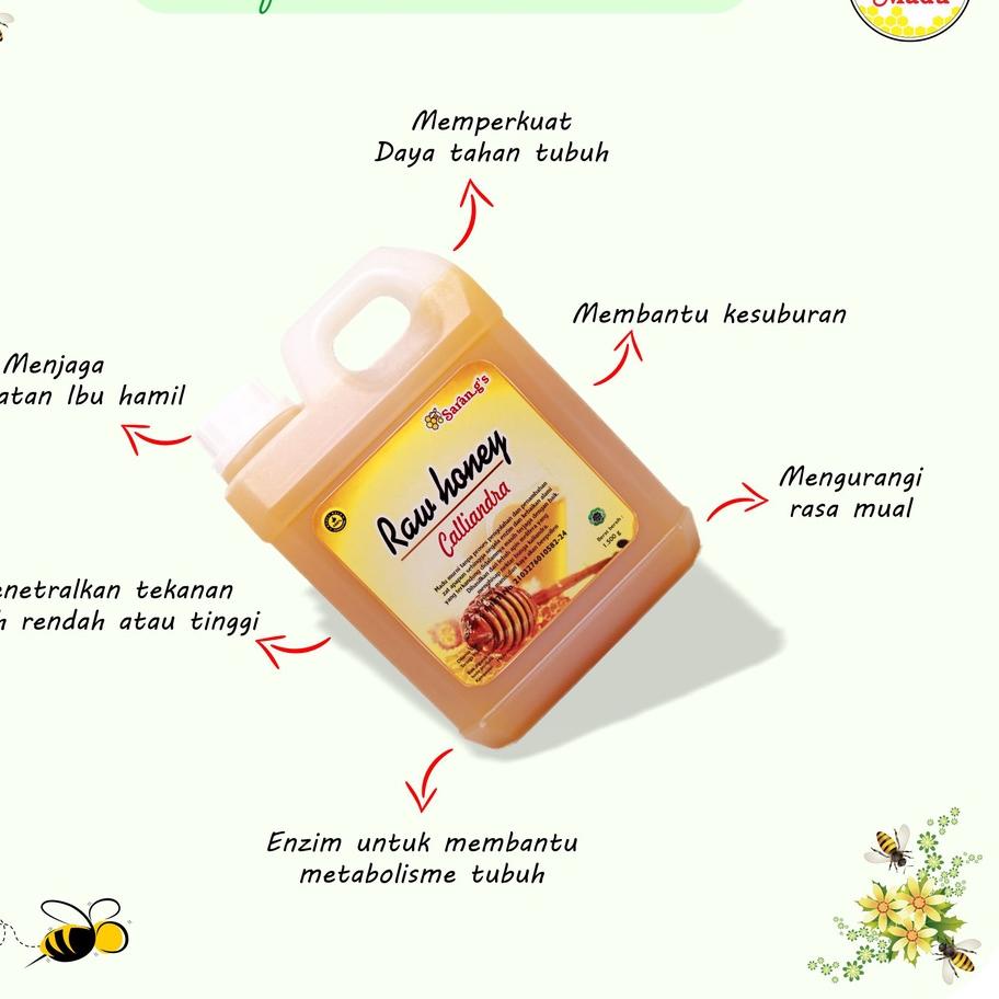 

♔ Asli Murni Kaliandra Raw honey 1.5kg nektar bunga Uji Lab ✿