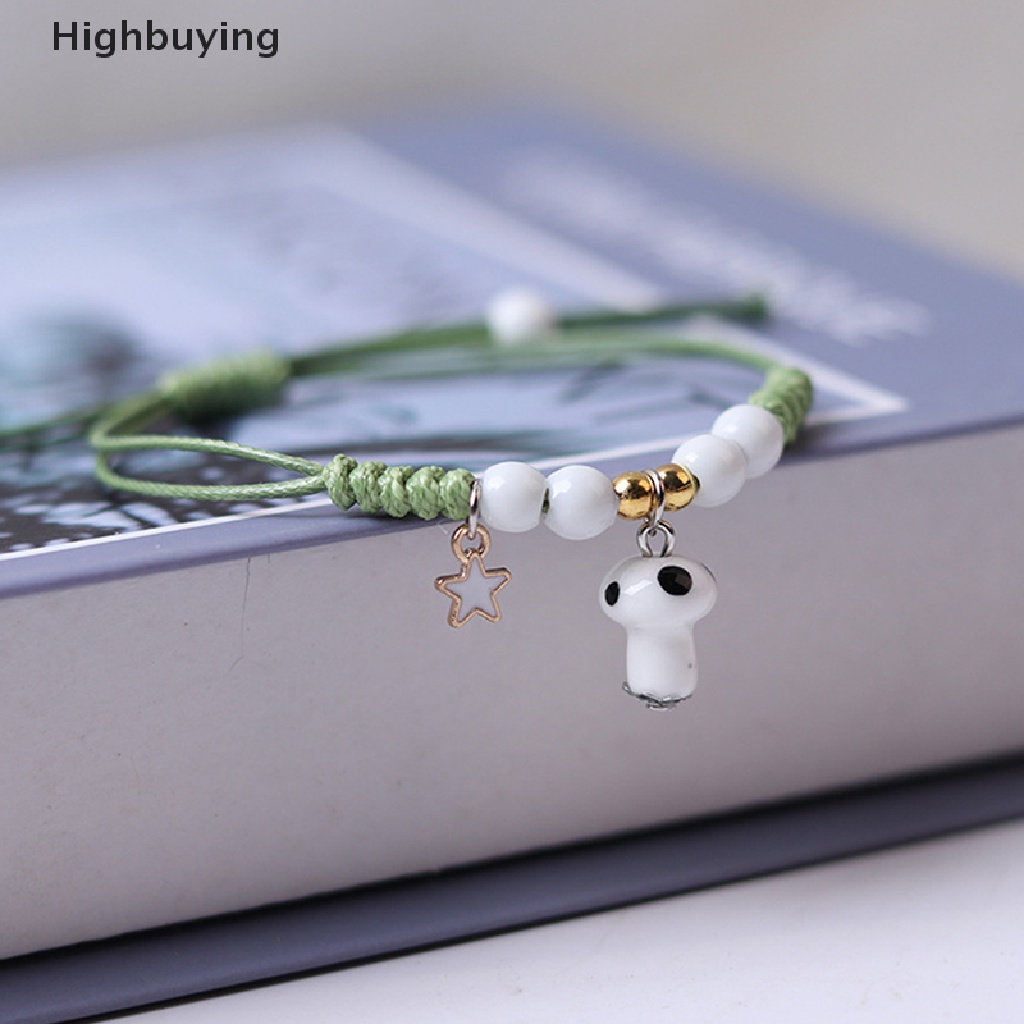 Hbid Penjualan Panas Retro Gelang Wanita Jamur Keramik Buatan Tangan DIY Gelang Artware Untuk Wanita Gadis Hadiah Perhiasan Glory