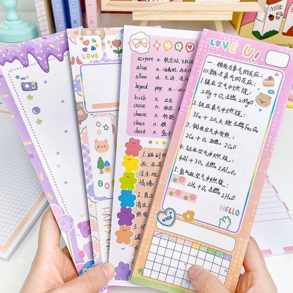 Mxbeauty Kertas Memo Korea Sobek Nonviscous Perlengkapan Kantor Sekolah Penebalan Pesan Notes