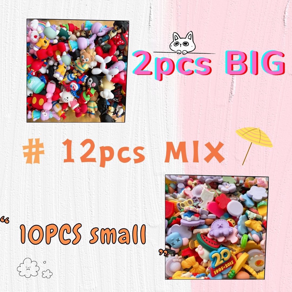@shinydiy Mix Acak DIY Crocs Jibbitz Charming Shoes Aksesoris Gelang Hadiah Pesta | Jibbitz Untuk Crocs | asesoris wanita｜crocs jibbitz