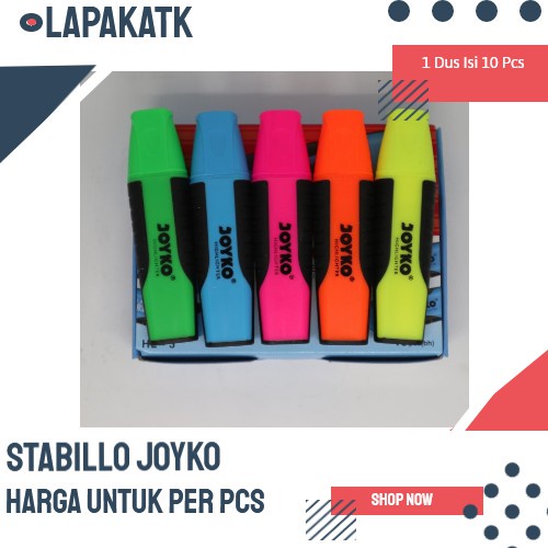 

Highlighter merk JOYKO Warna Terang / Pastel