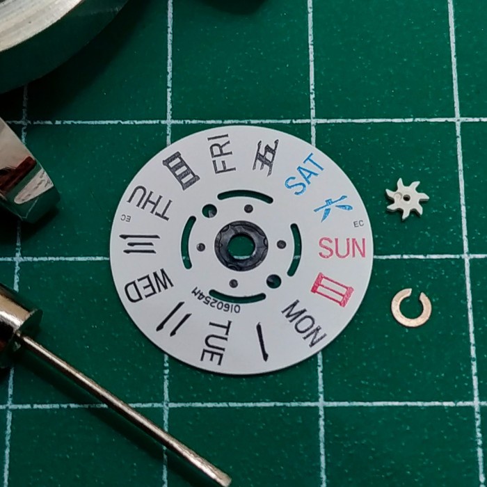 seikomod mod day wheel white 7s26 nh36 nh35