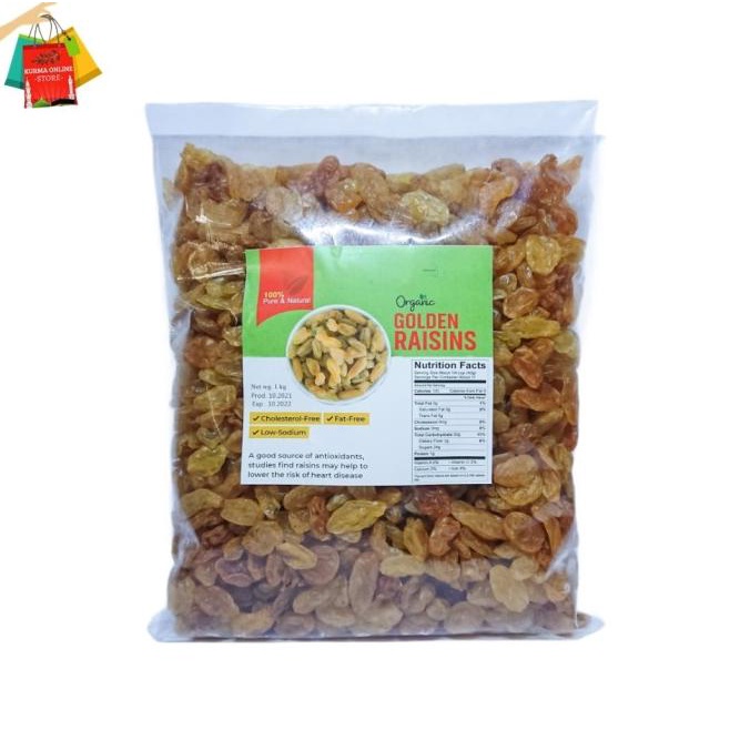 

Kismis Golden Raisins Jumbo 1 kg - Asam Manis TERLARIS