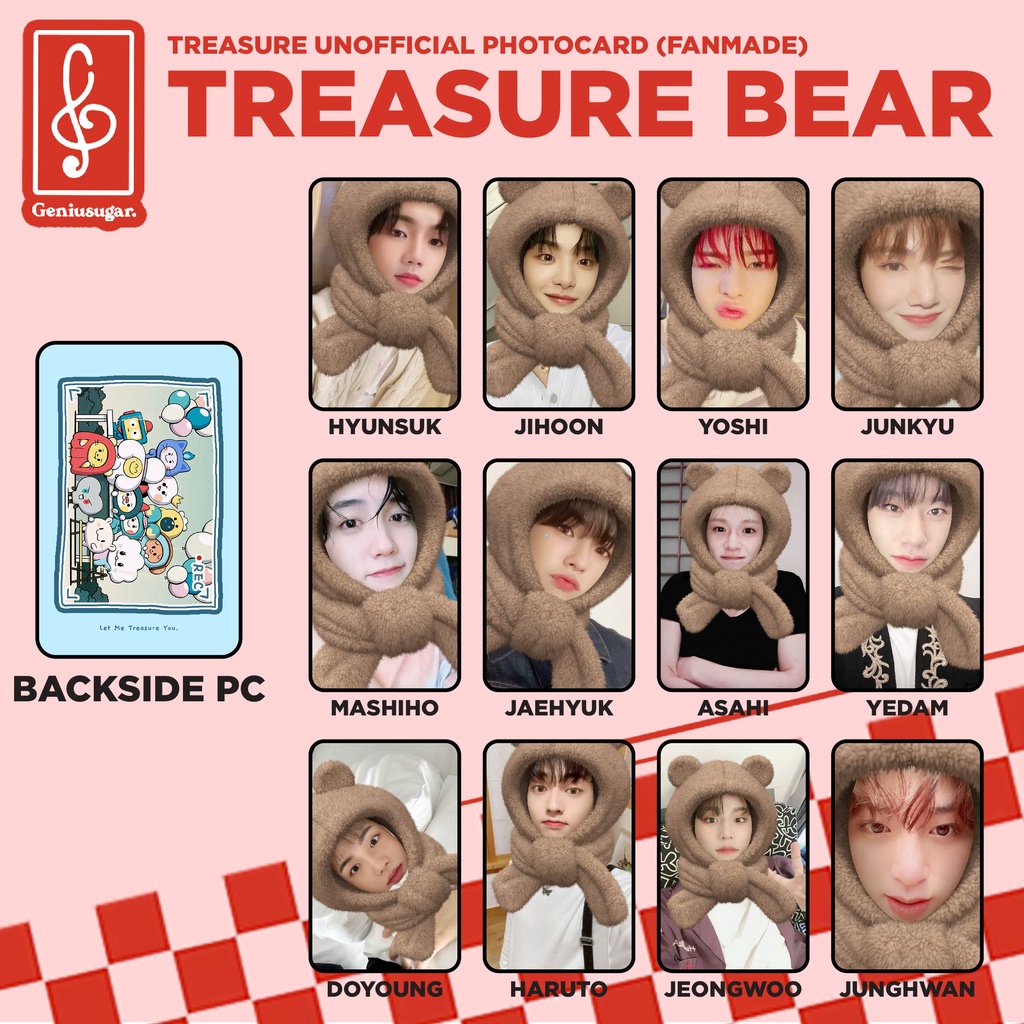 [FANMADE TREASURE] PHOTOCARD BEAR UNOFFICIAL