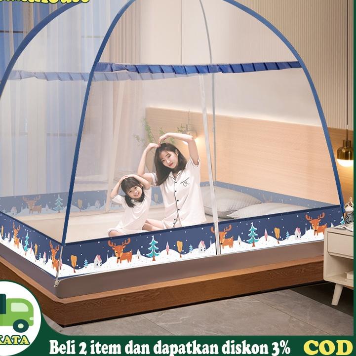 ➨ 180CM/200CM Kelambu Tenda / Kelambu Lipat Kelambu Anti Nyamuk, Kelambu Bayi, kelambu tidur ☛