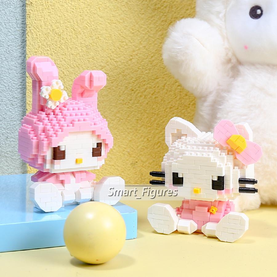 Partikel Kecil Blok Bangunan Sanrio Kuromi My Melody Anak Rakitan Mainan Penjualan Panas Hello Kitty Anak Perempuan Hadiah [In Stock]