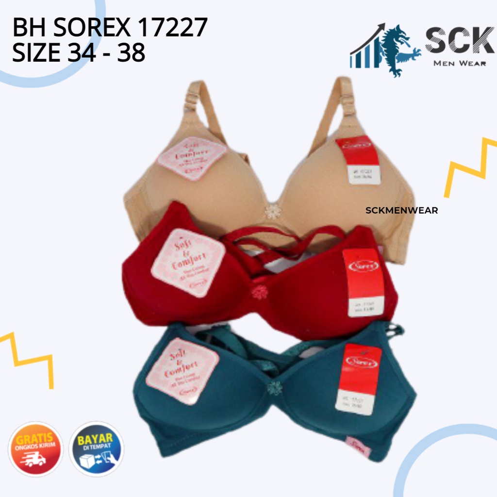 BH SOREX 17227 Busa Tanpa Kawat Original / Pakaian Dalam Wanita BH 17227 - sckmenwear GROSIR