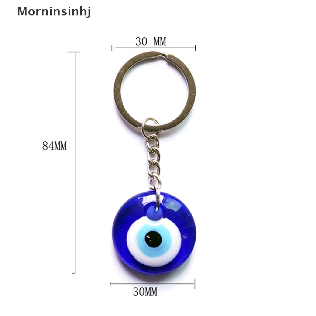 Mornin Fashion Beruntung Turki Yunani Mata Biru Gantungan Kunci Pesona Liontin Hadiah DIY Key Chains id