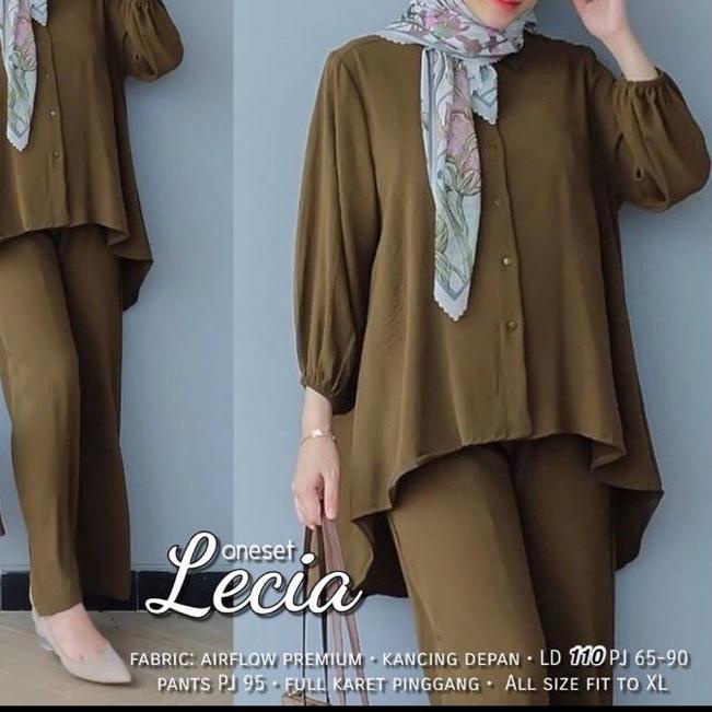 ★ LECIA SET // SETELAN LECIA CRINKLE AIRFLOW LD 110 // SETELAN POLOS LECIA // SET LECIA // SET CRINK