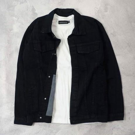 Stok Terbaru jaket jeans levis pria hitam pekat size M L/XL/XXl/XXXL bsize