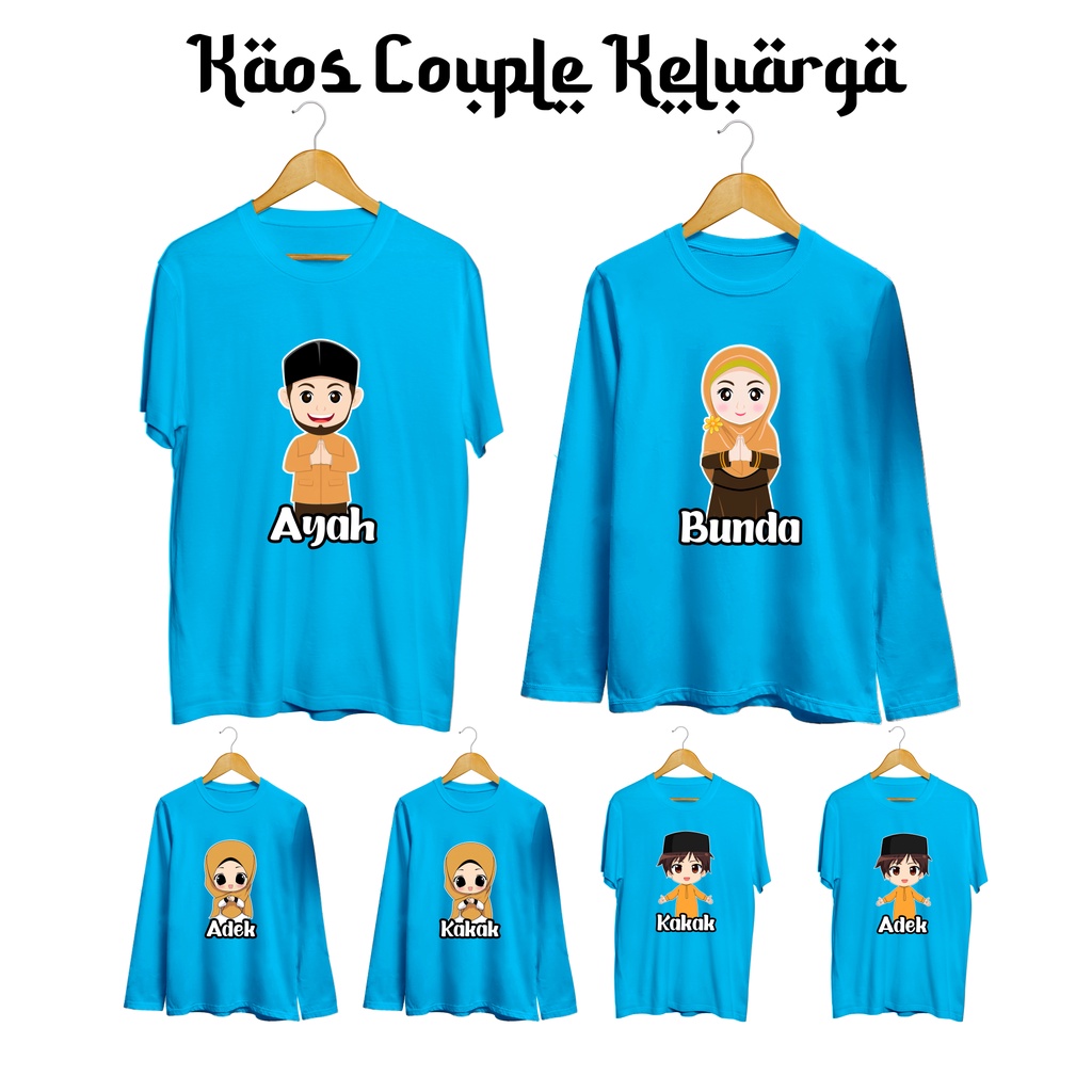 KAOS COUPLE FAMILY  BAJU COUPLE KELUARGA MUSLIM