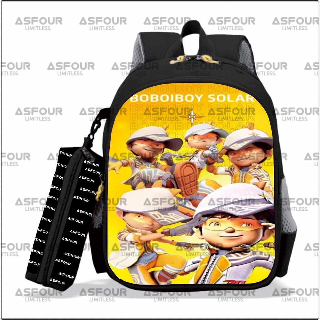 ASFOUR - BOBOI GALAXY GRUP Tas Sekolah Anak TK SD PAUD Anti Air Tas Mengaji Tas Ngaji COD Bayar di Tempat  Tas boboiboy Galaxy Boboiboy duri angin