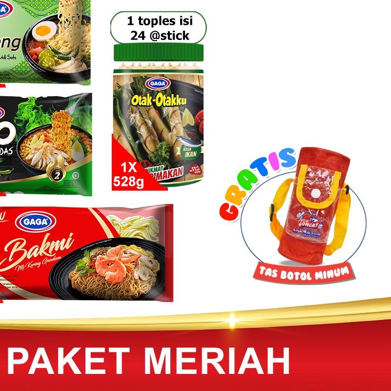 

☎ GAGA Kuah Soto Mie gepeng dan GAGA 100 dan Bakmi & 1 Toples otak otak (GG19) ♥