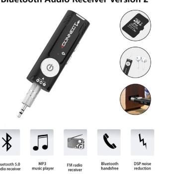 ✹ 4Connect Bluetooth Audio Receiver Dongle with MP3 Player and FM Radio ❊